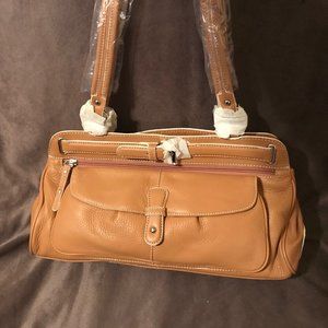 MAXX New York Signature Tan Shoulder Bag
